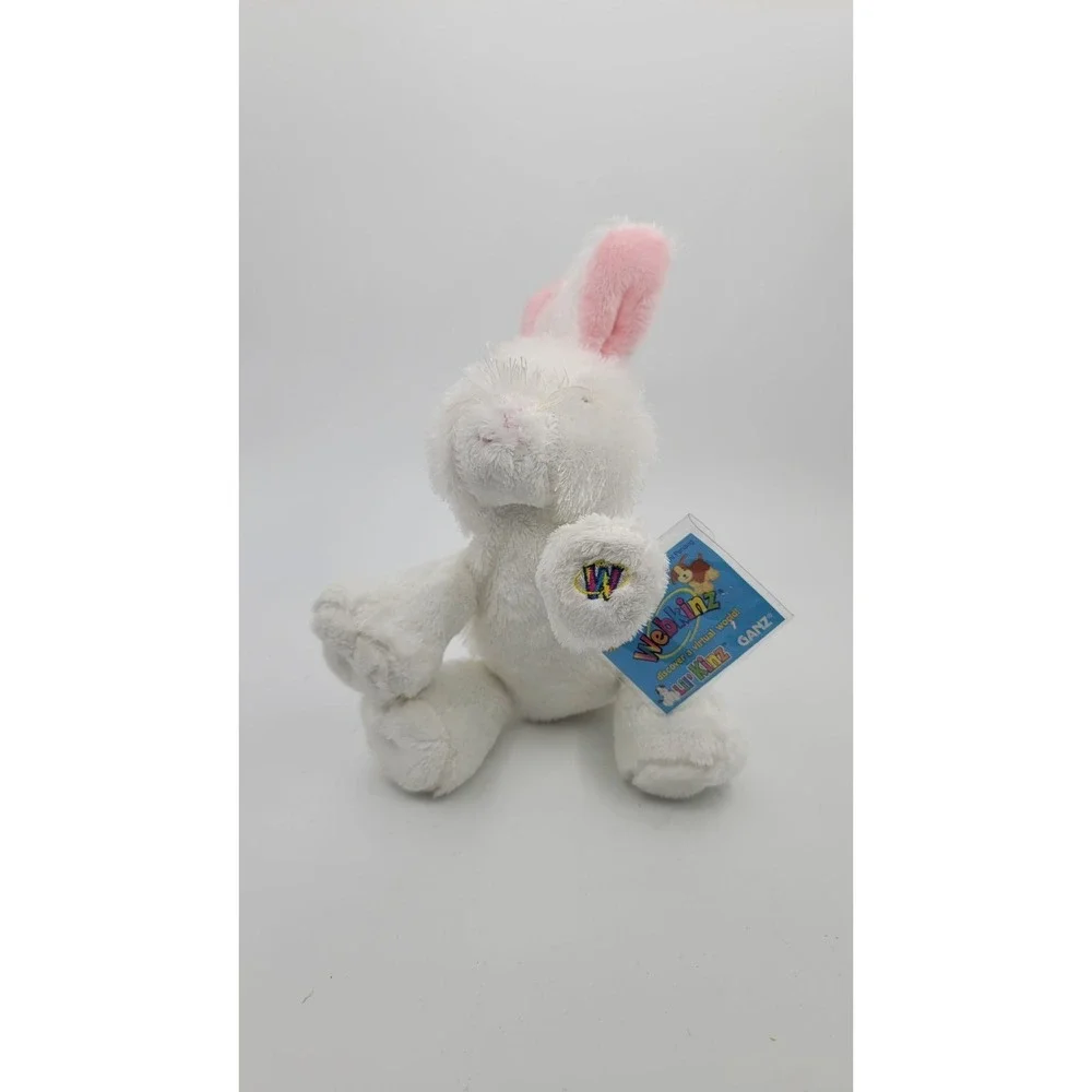 Webkinz‎ White Rabbit Plush Stuffed Animal Code HM078 With Tag
